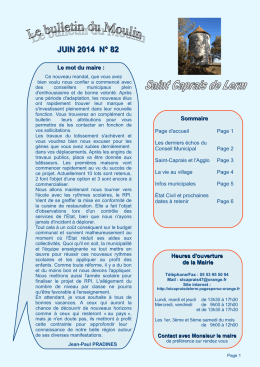 JUIN 2014 N° 82 - Saint Caprais De Lerm - Pagesperso