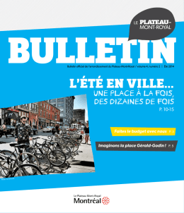 Bulletin été 2014 - Ville de Montréal