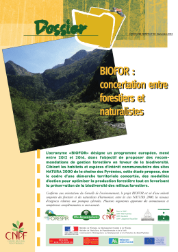 BIOFOR : concertation entre forestiers et naturalistes