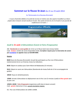 Télécharger la programmation (PDF) - OBV du fleuve Saint-Jean