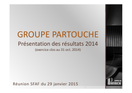 CA 2014 - Groupe Partouche