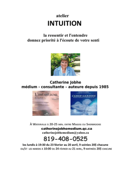 INTUITION - Catherine Jobhe médium