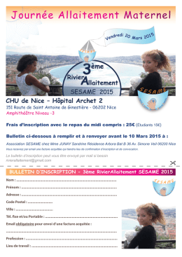 CHU de Nice – Hôpital Archet 2 - Coordination Française pour l