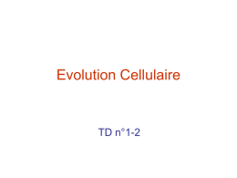 Evolution Cellulaire