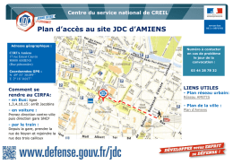 Plan d`accès au site JDC d`AMIENS
