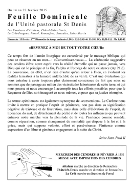 Lien vers la feuille dominicale