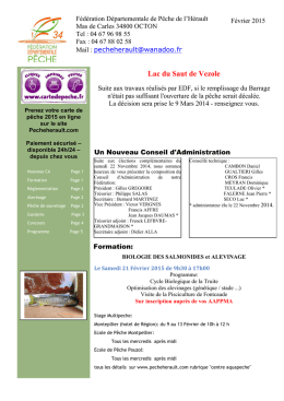 Le calendrier - Fédération de l`Hérault