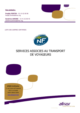 SERVICES ASSOCIES AU TRANSPORT DE VOYAGEURS