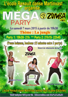 Zumba Party le 7 mars - L`école de danse à Martinvast