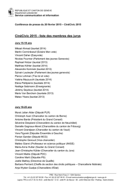 Liste des membres des jurys - République et canton de Genève