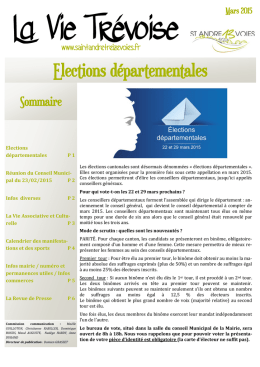 Elections départementales - Saint-Andre-Treize