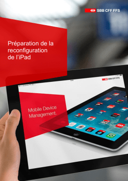 iPad Préparation de la reconfiguration iOS