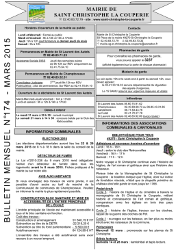 bulletin de mars 2015 - Saint-Christophe-la