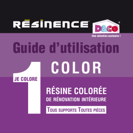 Télécharger le guide d`utilisation Résinence Color 2015