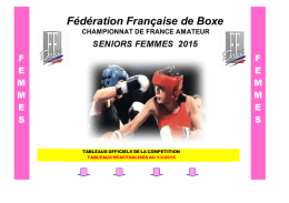 seniors femmes 2015 - Fédération française de boxe