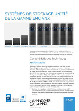 Systèmes de stockage unifié EMC VNX