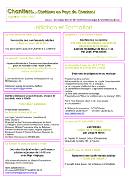 Agenda mars 2015 - Région Pastorale Charleroi