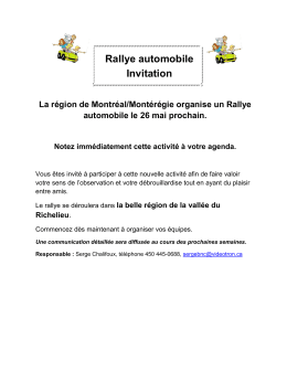 Rallye automobile Invitation