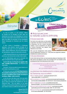 Les Echos de mars 2015 - Ville