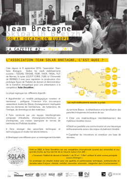 Newsletter #2 - Team Bretagne