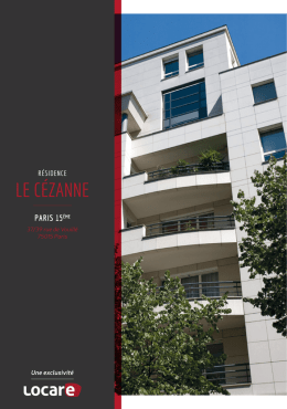 Télécharger la brochure - Locare | Résidence Le Cézanne