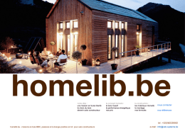 télécharger notre brochure en pdf - homelib.be / la maison en bois