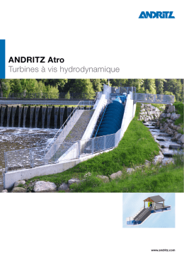 Andritz Atro Turbines à vis hydrodynamique