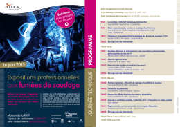 Programme version PDF - INRS : Soudage à l`Arc
