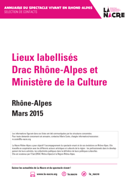Scènes conventionnées Etat (DRAC Rhône-Alpes)