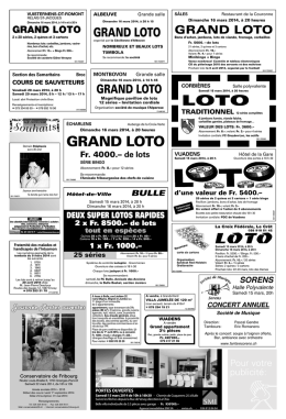 grand loto - La Gruyere Online