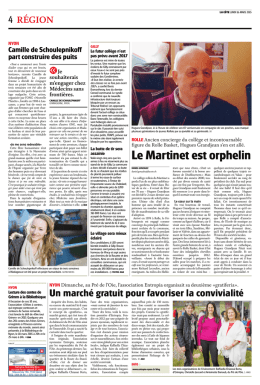 Le Martinet est orphelin (La Côte 16.03.2015)