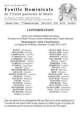 Lien vers la feuille dominicale