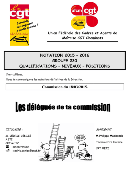 Notations 2015 Groupe 230