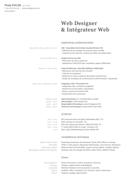 Web Designer & Intégrateur Web