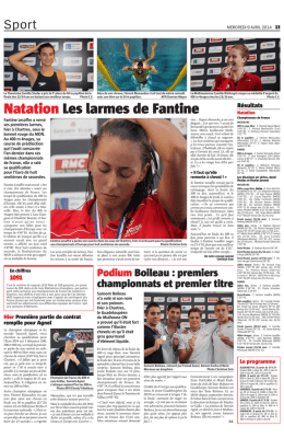 Natation Les larmes de Fantine - mulhouse olympic natation / mon