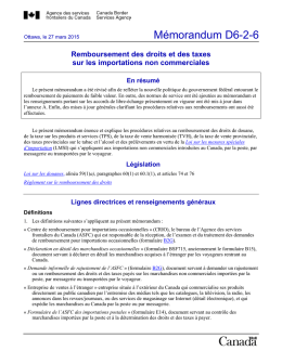 PDF (463 Ko) - Agence des services frontaliers du Canada
