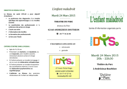 PLAQUETTE soirée 24 Mars 2015 - Réseau DYS-42