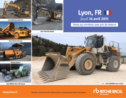 Lyon, FR 16 avril, 2015 - Ritchie Bros. Auctioneers