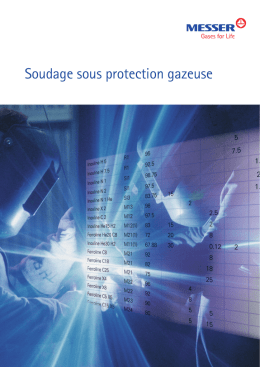 Brochure Soudage sous protection gazeuse