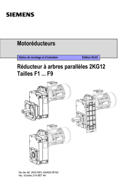 Réducteur à arbres parallèles 2KG12 Tailles F1 F9