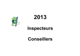 Inspecteurs et conseillers - Administratif 2013 [Lecture seule] [Mode