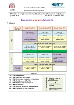 Télécharger Programme Provisoire - cigims-2015