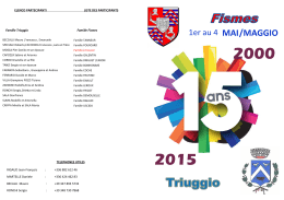 1er au 4 MAI /MAGGIO - Comitato Gemellaggi di Triuggio sito ufficiale