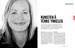 “Kunsten å tenke ynkeleg” av Margunn Vikingstad (pdf)