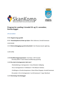 Program for samling i Arendal 20. og 21. november