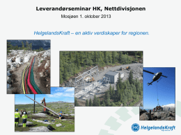 Kommende prosjekter Helgelandkraft-NETT v