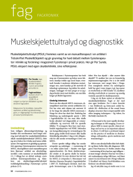 Muskelskjelettultralyd og diagnostikk- Fagkronikk