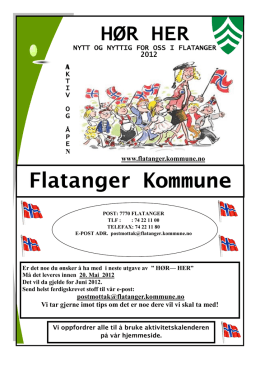 Mai 2012 - Flatanger kommune