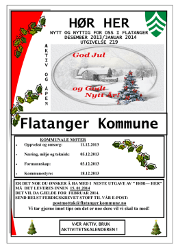 Des 2013/jan 2014 - Flatanger kommune
