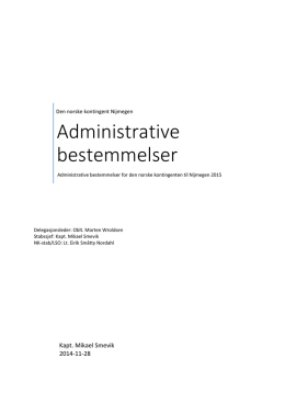 Administrative bestemmelser - Nijmegen